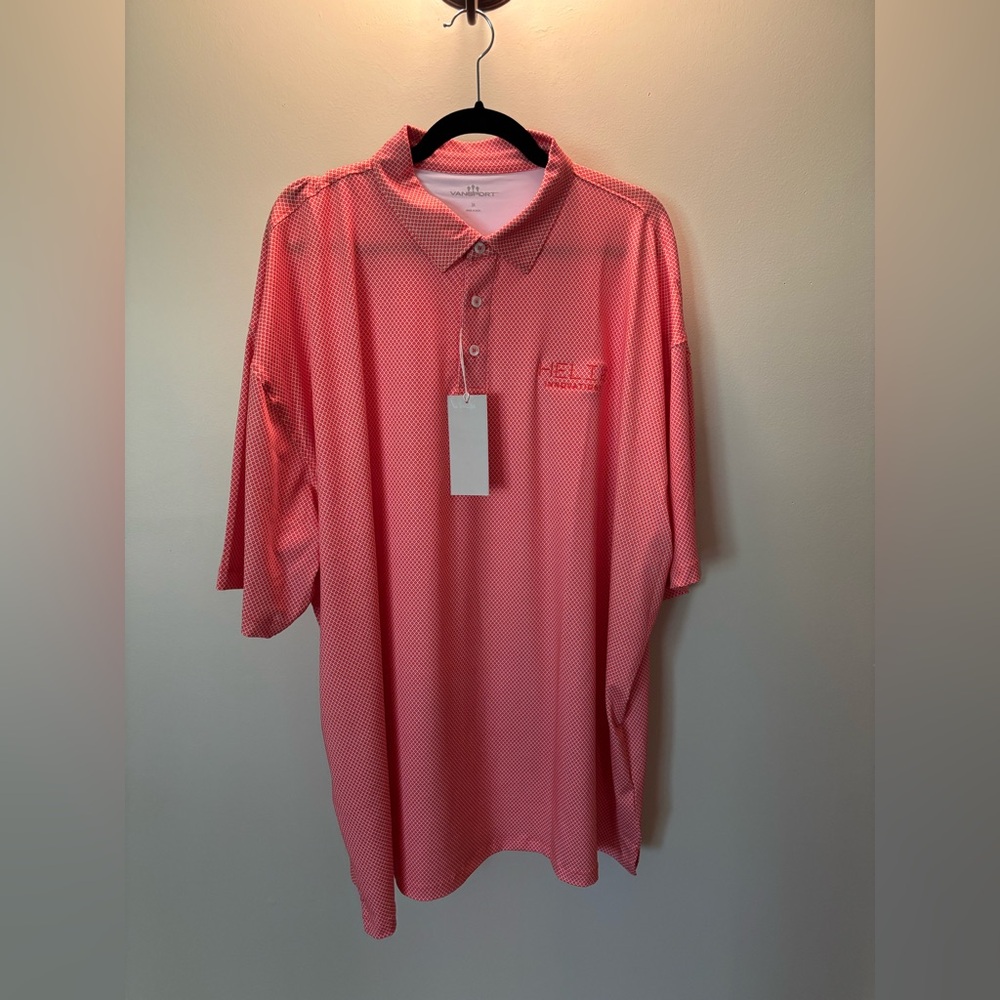 Orange golf polo shirt